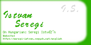 istvan seregi business card